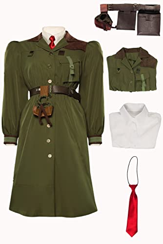 Cekalue Damen Miss Trunchbull Kostüm Hemd Krawatte Langer Mantel Jacke Gürtel Full Set Agatha Trunchbull Cosplay Kostüm für Erwachsene Cekalue Damen Miss Trunchbull Kostüm Hemd Krawatte Langer Mantel Jacke Gürtel Full Set Agatha Trunchbull Cosplay Kostüm für Erwachsene von Cekalue