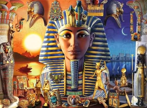 Ägyptische Statue - Puzzles für Erwachsene,Puzzle 200 Teile, Puzzle 35x25 cm DIY - Puzzles für Heimdekoration, Familienpuzzle für Erwachsene und Kinder von Cekog