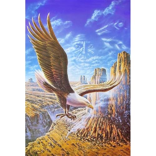 Abstrakte Landschaft Adler - Puzzles für Erwachsene,Puzzle 1200 Teile, Puzzle 50x75 cm DIY - Puzzles für Heimdekoration, Familienpuzzle für Erwachsene und Kinder von Cekog