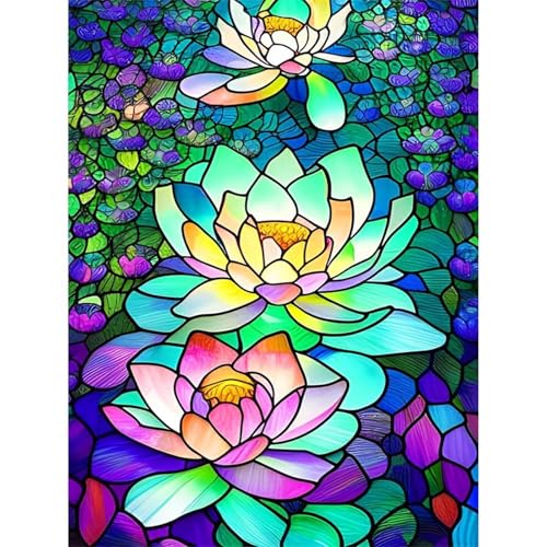 Abstrakter Lotus - Puzzles für Erwachsene,Puzzle 500 Teile, Puzzle 38x52 cm DIY - Puzzles für Heimdekoration, Familienpuzzle für Erwachsene und Kinder von Cekog