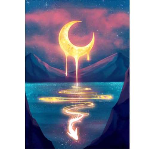 Abstrakter Seemond - Puzzles für Erwachsene,Puzzle 200 Teile, Puzzle 35x25 cm DIY - Puzzles für Heimdekoration, Familienpuzzle für Erwachsene und Kinder von Cekog