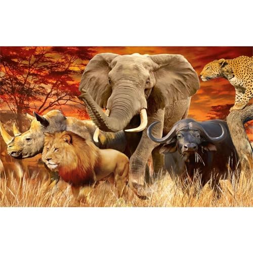 Afrikanische Savannentiere - Puzzles für Erwachsene,Puzzle 300 Teile, Puzzle 40x28 cm DIY - Puzzles für Heimdekoration, Familienpuzzle für Erwachsene und Kinder Afrikanische Savannentiere - Puzzles für Erwachsene,Puzzle 300 Teile, Puzzle 40x28 cm DIY - Puzzles für Heimdekoration, Familienpuzzle für Erwachsene und Kinder von Cekog