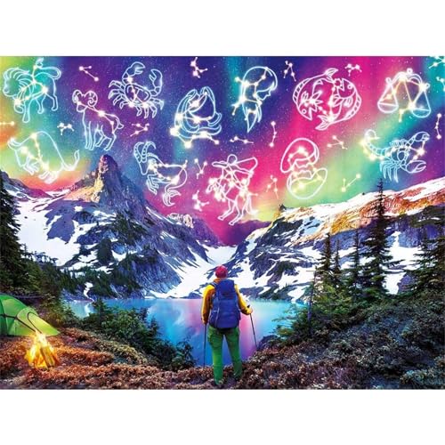 Aurora-Konstellationslandschaft - Puzzles für Erwachsene,Puzzle 700 Teile, Puzzle 38x52 cm DIY - Puzzles für Heimdekoration, Familienpuzzle für Erwachsene und Kinder von Cekog