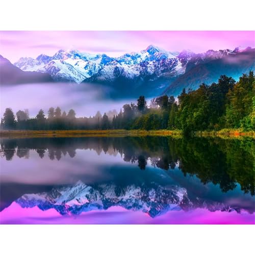 Bergseelandschaft - Puzzles für Erwachsene,Puzzle 300 Teile, Puzzle 40x28 cm DIY - Puzzles für Heimdekoration, Familienpuzzle für Erwachsene und Kinder von Cekog