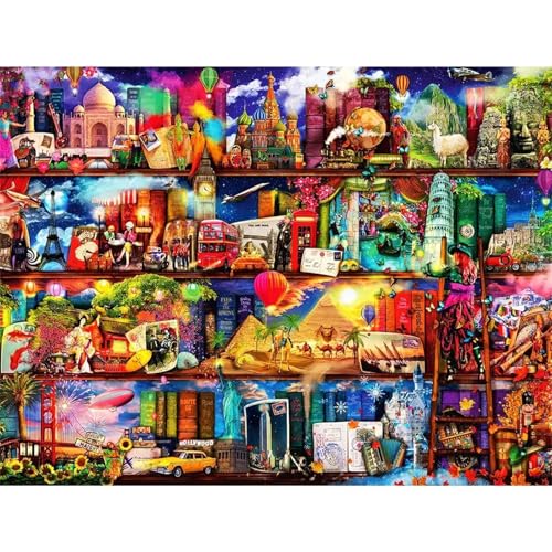 Berühmte Stadtlandschaft - Puzzles für Erwachsene,Puzzle 1500 Teile, Puzzle 87x57 cm DIY - Puzzles für Heimdekoration, Familienpuzzle für Erwachsene und Kinder von Cekog