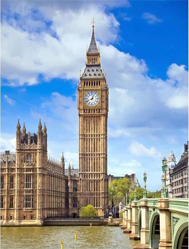 Big Ben-Gebäude - Puzzles für Erwachsene,Puzzle 120 Teile, Puzzle 25x20 cm DIY - Puzzles für Heimdekoration, Familienpuzzle für Erwachsene und Kinder von Cekog