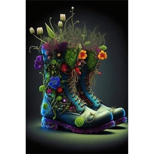 Blumen Stiefel - Puzzles für Erwachsene,Puzzle 200 Teile, Puzzle 35x25 cm DIY - Puzzles für Heimdekoration, Familienpuzzle für Erwachsene und Kinder von Cekog