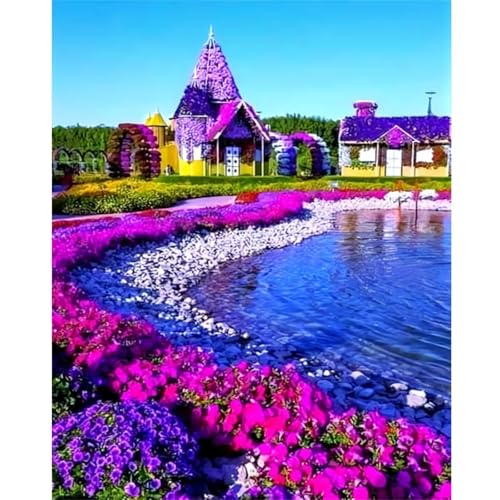 Blumenhaus - Puzzles für Erwachsene,Puzzle 1000 Teile, Puzzle 50x75 cm DIY - Puzzles für Heimdekoration, Familienpuzzle für Erwachsene und Kinder von Cekog