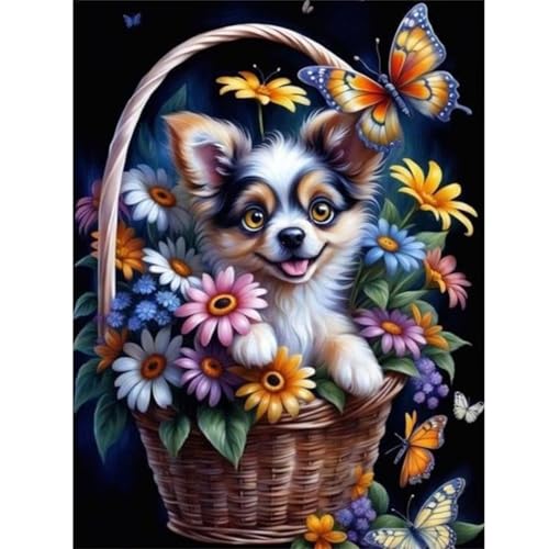 Blumenkorb Hund - Puzzles für Erwachsene,Puzzle 1000 Teile, Puzzle 50x75 cm DIY - Puzzles für Heimdekoration, Familienpuzzle für Erwachsene und Kinder Blumenkorb Hund - Puzzles für Erwachsene,Puzzle 1000 Teile, Puzzle 50x75 cm DIY - Puzzles für Heimdekoration, Familienpuzzle für Erwachsene und Kinder von Cekog