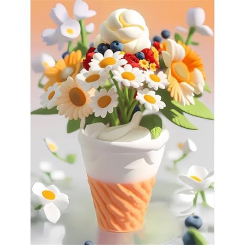 Bouquet-Eiscreme - Puzzles für Erwachsene,Puzzle 1000 Teile, Puzzle 50x75 cm DIY - Puzzles für Heimdekoration, Familienpuzzle für Erwachsene und Kinder von Cekog