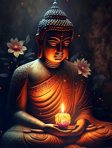 Buddha-Statue - Puzzles für Erwachsene,Puzzle 500 Teile, Puzzle 38x52 cm DIY - Puzzles für Heimdekoration, Familienpuzzle für Erwachsene und Kinder von Cekog