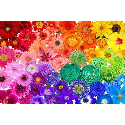 Bunte Blumen - Puzzles für Erwachsene,Puzzle 1200 Teile, Puzzle 50x75 cm DIY - Puzzles für Heimdekoration, Familienpuzzle für Erwachsene und Kinder von Cekog