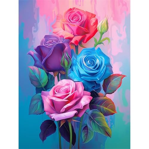Bunte Blumen - Puzzles für Erwachsene,Puzzle 300 Teile, Puzzle 40x28 cm DIY - Puzzles für Heimdekoration, Familienpuzzle für Erwachsene und Kinder von Cekog