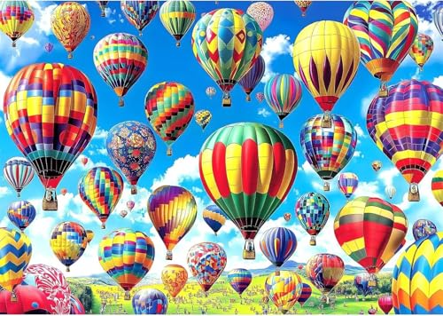 Bunte Heißluftballons - Puzzles für Erwachsene,Puzzle 700 Teile, Puzzle 38x52 cm DIY - Puzzles für Heimdekoration, Familienpuzzle für Erwachsene und Kinder von Cekog