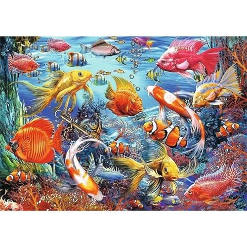 Bunte Meerestiere - Puzzles für Erwachsene,Puzzle 300 Teile, Puzzle 40x28 cm DIY - Puzzles für Heimdekoration, Familienpuzzle für Erwachsene und Kinder von Cekog