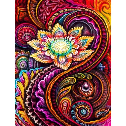 Bunte abstrakte Blume - Puzzles für Erwachsene,Puzzle 200 Teile, Puzzle 35x25 cm DIY - Puzzles für Heimdekoration, Familienpuzzle für Erwachsene und Kinder von Cekog