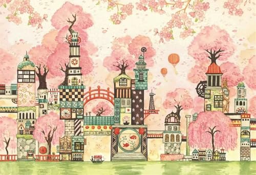 Cartoon-Landschaft - Puzzles für Erwachsene,Puzzle 300 Teile, Puzzle 40x28 cm DIY - Puzzles für Heimdekoration, Familienpuzzle für Erwachsene und Kinder Cartoon-Landschaft - Puzzles für Erwachsene,Puzzle 300 Teile, Puzzle 40x28 cm DIY - Puzzles für Heimdekoration, Familienpuzzle für Erwachsene und Kinder von Cekog