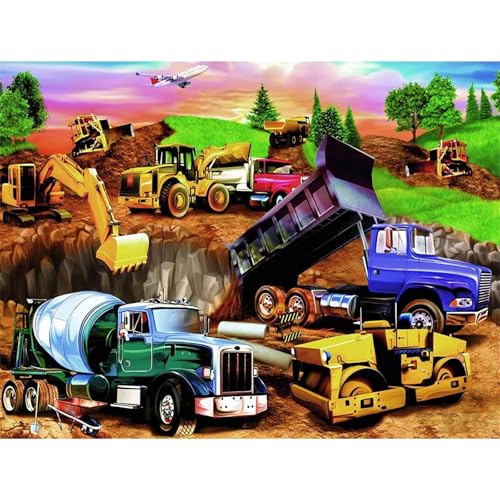 Cartoon Traktor Auto - Puzzles für Erwachsene,Puzzle 200 Teile, Puzzle 35x25 cm DIY - Puzzles für Heimdekoration, Familienpuzzle für Erwachsene und Kinder von Cekog