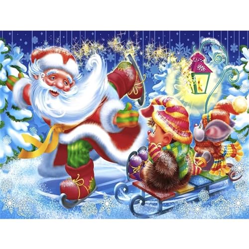 Cartoon-Weihnachtsmann - Puzzles für Erwachsene,Puzzle 500 Teile, Puzzle 38x52 cm DIY - Puzzles für Heimdekoration, Familienpuzzle für Erwachsene und Kinder von Cekog