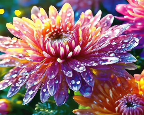 Chrysantheme - Puzzles für Erwachsene,Puzzle 300 Teile, Puzzle 40x28 cm DIY - Puzzles für Heimdekoration, Familienpuzzle für Erwachsene und Kinder von Cekog