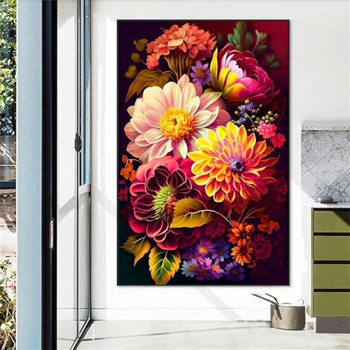 Chrysantheme - Puzzles für Erwachsene,Puzzle 500 Teile, Puzzle 38x52 cm DIY - Puzzles für Heimdekoration, Familienpuzzle für Erwachsene und Kinder von Cekog