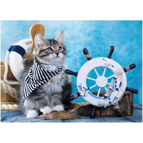 Crew-Katze - Puzzles für Erwachsene,Puzzle 300 Teile, Puzzle 40x28 cm DIY - Puzzles für Heimdekoration, Familienpuzzle für Erwachsene und Kinder Crew-Katze - Puzzles für Erwachsene,Puzzle 300 Teile, Puzzle 40x28 cm DIY - Puzzles für Heimdekoration, Familienpuzzle für Erwachsene und Kinder von Cekog