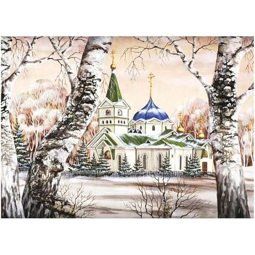 Dorfkirche - Puzzles für Erwachsene,Puzzle 1200 Teile, Puzzle 50x75 cm DIY - Puzzles für Heimdekoration, Familienpuzzle für Erwachsene und Kinder von Cekog