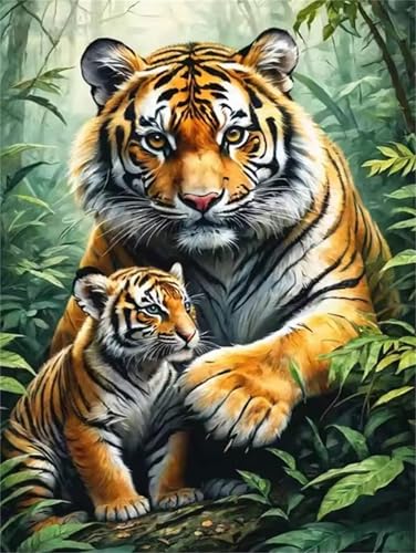 Dschungeltiger - Puzzles für Erwachsene,Puzzle 500 Teile, Puzzle 38x52 cm DIY - Puzzles für Heimdekoration, Familienpuzzle für Erwachsene und Kinder von Cekog