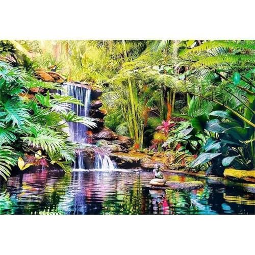 Dschungelwasserfälle - Puzzles für Erwachsene,Puzzle 300 Teile, Puzzle 40x28 cm DIY - Puzzles für Heimdekoration, Familienpuzzle für Erwachsene und Kinder von Cekog