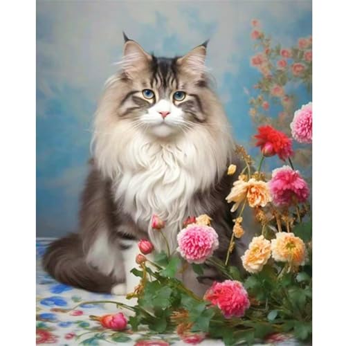 Edle Katze - Puzzles für Erwachsene,Puzzle 500 Teile, Puzzle 38x52 cm DIY - Puzzles für Heimdekoration, Familienpuzzle für Erwachsene und Kinder von Cekog