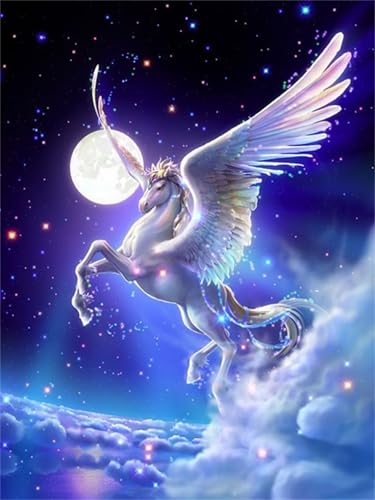 Engel Pferd - Puzzles für Erwachsene,Puzzle 200 Teile, Puzzle 35x25 cm DIY - Puzzles für Heimdekoration, Familienpuzzle für Erwachsene und Kinder von Cekog