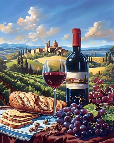 Essen Wein - Puzzles für Erwachsene,Puzzle 1200 Teile, Puzzle 50x75 cm DIY - Puzzles für Heimdekoration, Familienpuzzle für Erwachsene und Kinder von Cekog