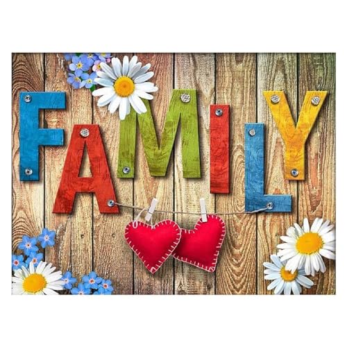 Familie - Puzzles für Erwachsene,Puzzle 1500 Teile, Puzzle 87x57 cm DIY - Puzzles für Heimdekoration, Familienpuzzle für Erwachsene und Kinder von Cekog