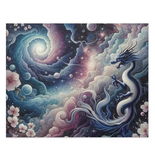 Fantasie-Drache - Puzzles für Erwachsene,Puzzle 500 Teile, Puzzle 38x52 cm DIY - Puzzles für Heimdekoration, Familienpuzzle für Erwachsene und Kinder von Cekog