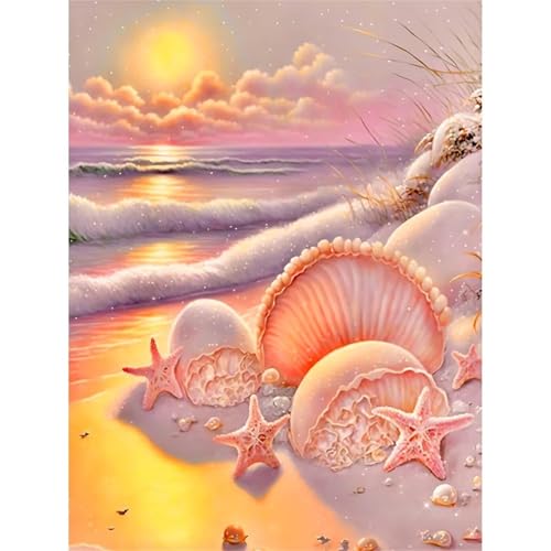Fantasie Sonnenuntergang Muschel - Puzzles für Erwachsene,Puzzle 500 Teile, Puzzle 38x52 cm DIY - Puzzles für Heimdekoration, Familienpuzzle für Erwachsene und Kinder von Cekog
