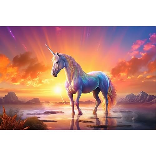 Fantasy Strand Einhorn - Puzzles für Erwachsene,Puzzle 1200 Teile, Puzzle 50x75 cm DIY - Puzzles für Heimdekoration, Familienpuzzle für Erwachsene und Kinder von Cekog