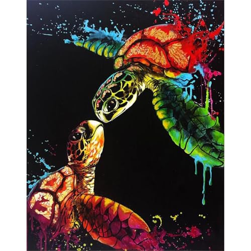 Farbige Schildkröten - Puzzles für Erwachsene,Puzzle 1000 Teile, Puzzle 50x75 cm DIY - Puzzles für Heimdekoration, Familienpuzzle für Erwachsene und Kinder von Cekog
