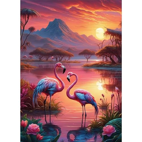 Flamingo - Puzzles für Erwachsene,Puzzle 1000 Teile, Puzzle 50x75 cm DIY - Puzzles für Heimdekoration, Familienpuzzle für Erwachsene und Kinder von Cekog