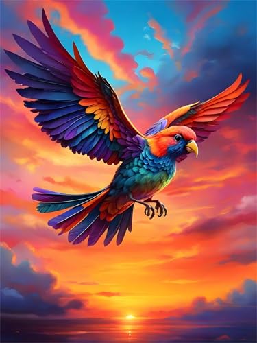 Fliegender Papagei - Puzzles für Erwachsene,Puzzle 1000 Teile, Puzzle 50x75cm, DIY-Puzzles für Heimdekoration, Familienpuzzle für Erwachsene und Kinder von Cekog