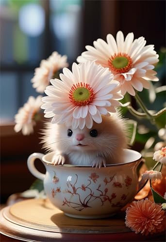 Gänseblümchen Blume Tier - Puzzles für Erwachsene,Puzzle 1000 Teile, Puzzle 50x75cm, DIY-Puzzles für Heimdekoration, Familienpuzzle für Erwachsene und Kinder von Cekog