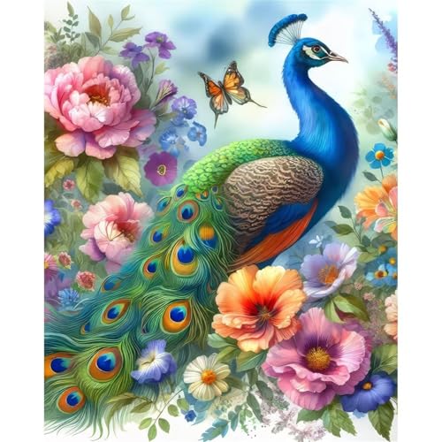 Gartenpfau - Puzzles für Erwachsene,Puzzle 300 Teile, Puzzle 40x28 cm DIY - Puzzles für Heimdekoration, Familienpuzzle für Erwachsene und Kinder von Cekog