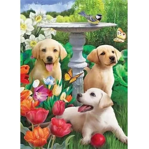 Gartentierhunde - Puzzles für Erwachsene,Puzzle 120 Teile, Puzzle 25x20 cm DIY - Puzzles für Heimdekoration, Familienpuzzle für Erwachsene und Kinder von Cekog