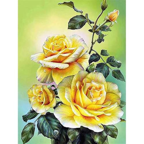 Gelbe Rosenblüten - Puzzles für Erwachsene,Puzzle 200 Teile, Puzzle 35x25 cm DIY - Puzzles für Heimdekoration, Familienpuzzle für Erwachsene und Kinder von Cekog