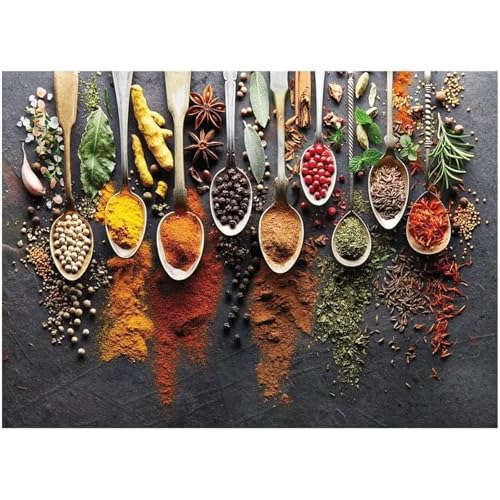 Gewürzlöffel - Puzzles für Erwachsene,Puzzle 300 Teile, Puzzle 40x28 cm DIY - Puzzles für Heimdekoration, Familienpuzzle für Erwachsene und Kinder von Cekog