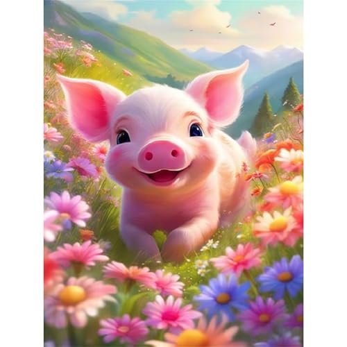 Glückliches Schweinchen - Puzzles für Erwachsene,Puzzle 1000 Teile, Puzzle 50x75cm, DIY-Puzzles für Heimdekoration, Familienpuzzle für Erwachsene und Kinder von Cekog