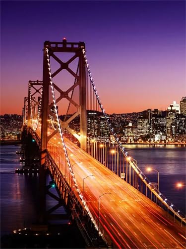 Golden Gate Bridge Stadt - Puzzles für Erwachsene,Puzzle 1500 Teile, Puzzle 87x57 cm DIY - Puzzles für Heimdekoration, Familienpuzzle für Erwachsene und Kinder von Cekog
