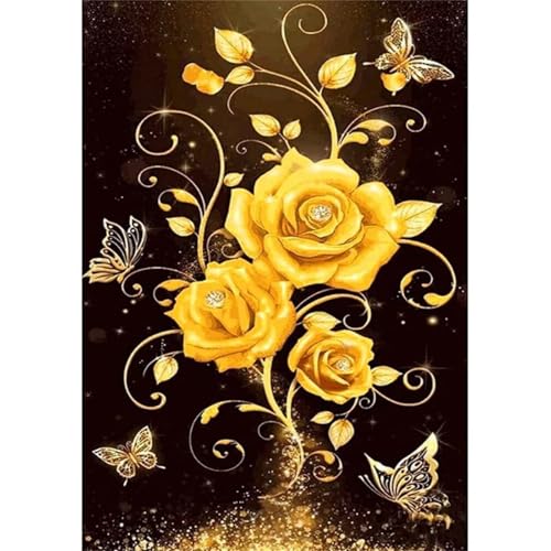 Goldene Rose - Puzzles für Erwachsene,Puzzle 300 Teile, Puzzle 40x28 cm DIY - Puzzles für Heimdekoration, Familienpuzzle für Erwachsene und Kinder von Cekog