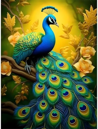 Grüner Pfau - Puzzles für Erwachsene,Puzzle 500 Teile, Puzzle 38x52 cm DIY - Puzzles für Heimdekoration, Familienpuzzle für Erwachsene und Kinder von Cekog