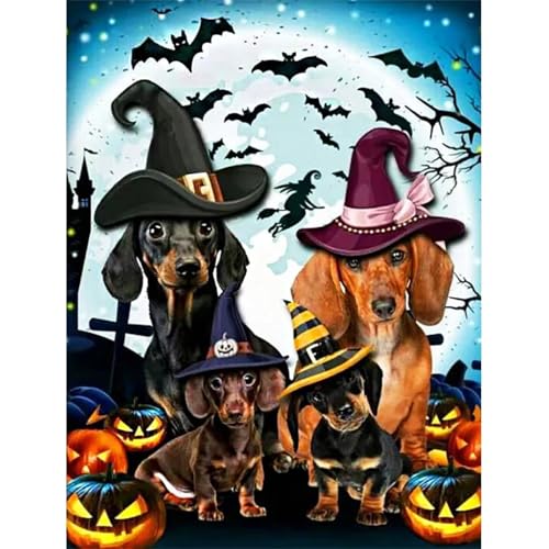 Halloween-Hund - Puzzles für Erwachsene,Puzzle 120 Teile, Puzzle 25x20 cm DIY - Puzzles für Heimdekoration, Familienpuzzle für Erwachsene und Kinder von Cekog