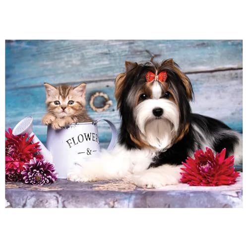 Haustier Katze Hund - Puzzles für Erwachsene,Puzzle 1200 Teile, Puzzle 50x75 cm DIY - Puzzles für Heimdekoration, Familienpuzzle für Erwachsene und Kinder Haustier Katze Hund - Puzzles für Erwachsene,Puzzle 1200 Teile, Puzzle 50x75 cm DIY - Puzzles für Heimdekoration, Familienpuzzle für Erwachsene und Kinder von Cekog